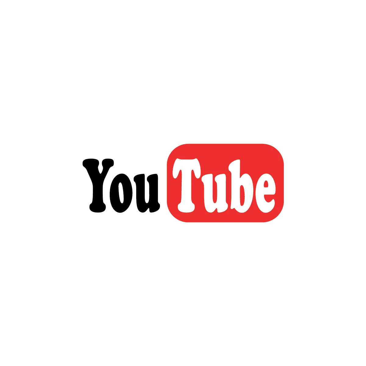 The YouTube logo, You in black Cooper Black beside Tube in white on a red rounded rectangle.