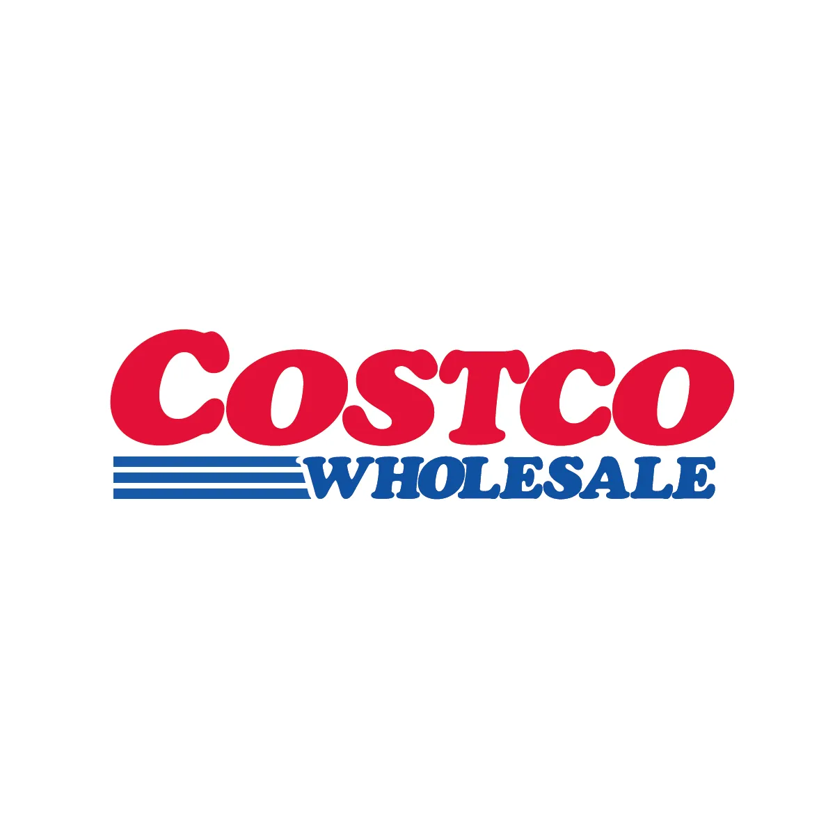 The Costco Wholesale logo, Costco in red Cooper Black over Wholesale in blue, on white.