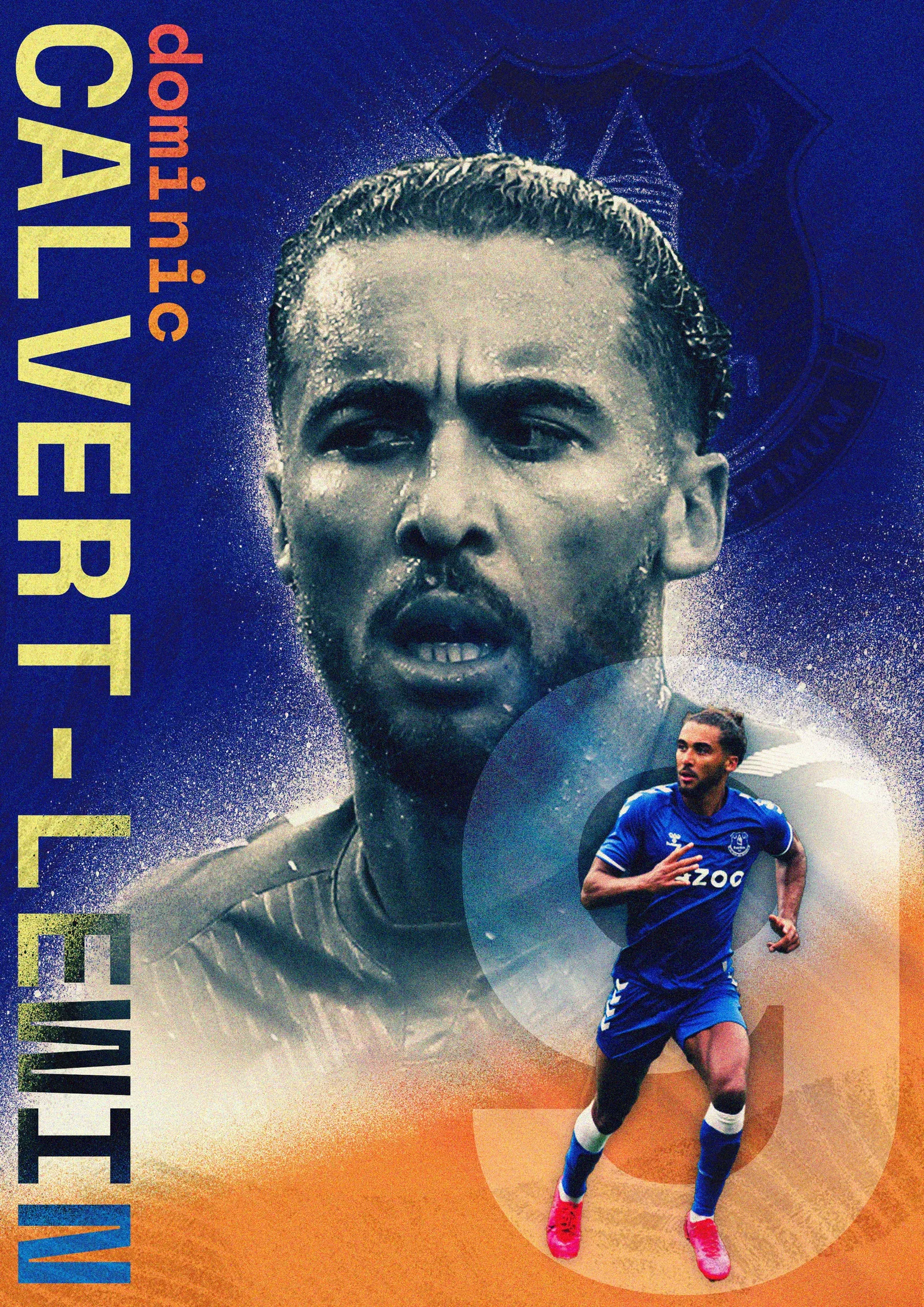 Typographic player poster for Dominic Calvert-Lewin